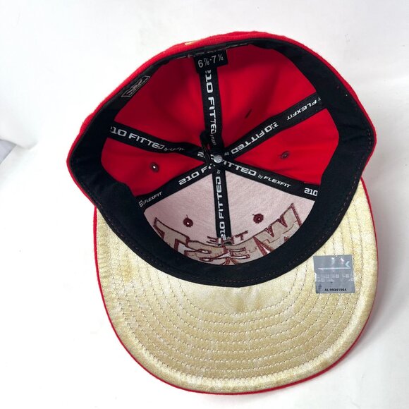 Vintage Adidas NBA Allstar Game LA The West Fitted Hat Cap Red M Embroidered GUC - Picture 6 of 8